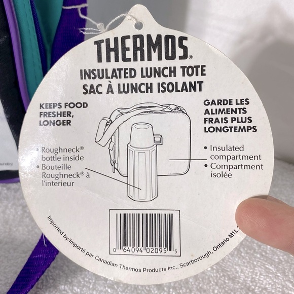 Vintage Darkwing Duck Insulated Lunch Bag Lunchbox with Original Yellow Thermos - Picture 3 of 16